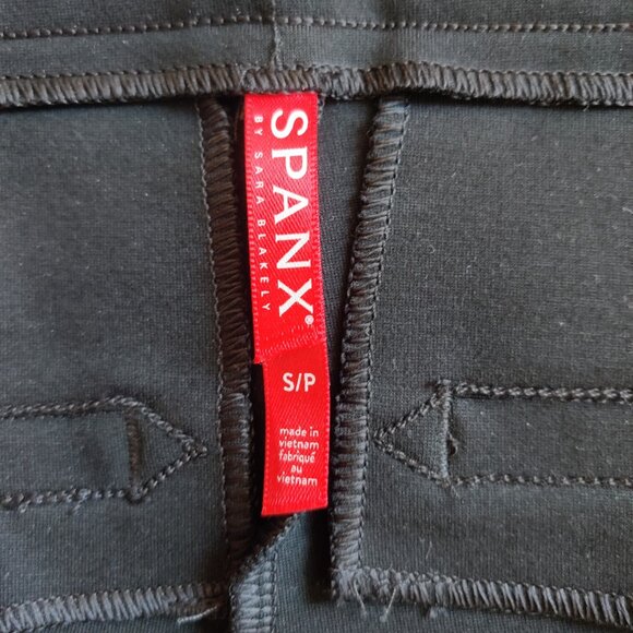 NWOT SPANX The Perfect Pant Black Ponte Back Seam Slim Ankle Trousers - Small - Picture 7 of 8